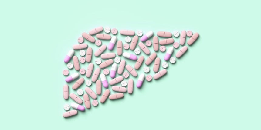 Liver shaped with medication